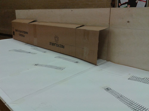 cardboard building mockups
